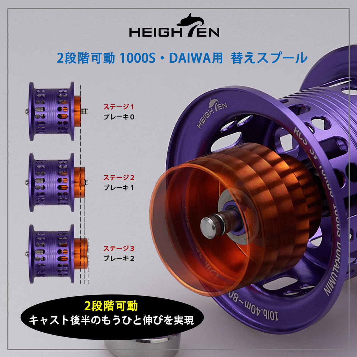 HEIGHTEN リール スプール 1000S 2段階可能BOOST ダイワ(DAIWA) ベイトリール 替えスプール