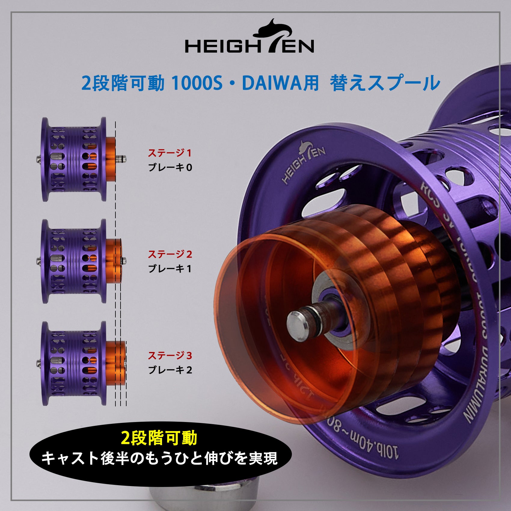 HEIGHTEN リール スプール 1000S 2段階可動 SV BOOST ダイワ(DAIWA) ベイトリール 替えスプール